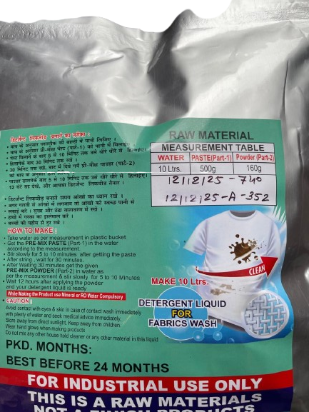Premix Raw Material Powder for Detergent Liquid (Fabric Wash) – 5 Pieces Pack